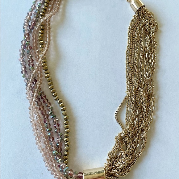 Beautiful Loft Multi-Strand Beaded Statement Necklace! - Picture 2 of 2